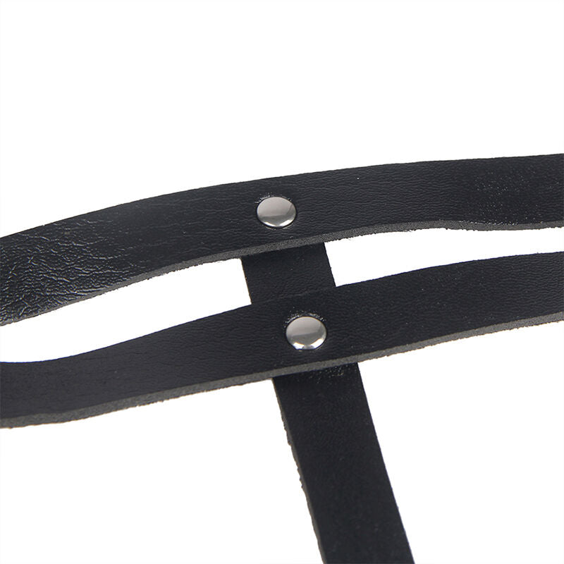 SUBBLIME - LEATHER RING CHAINBELT BLACK ONE SIZE - My naughty haven #