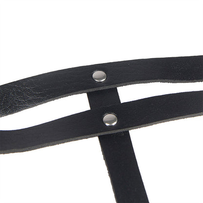 SUBBLIME - LEATHER RING CHAINBELT BLACK ONE SIZE - My naughty haven #
