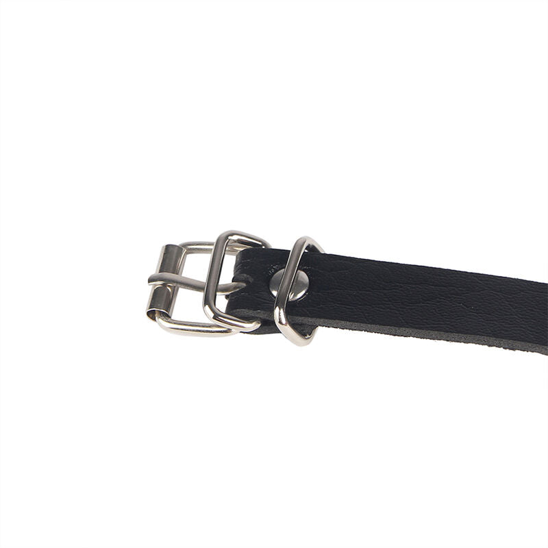 SUBBLIME - LEATHER RING CHAINBELT BLACK ONE SIZE - My naughty haven #