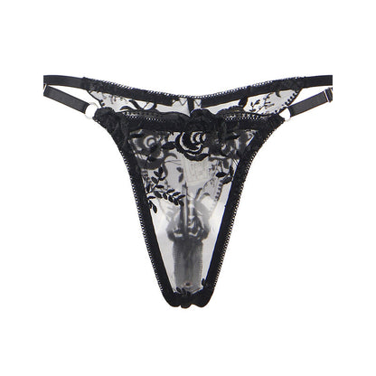 SUBBLIME - SET OF 3 PIECES BRA + THONG + GARTER FLORAL PRINT BLACK S/M - My naughty haven #