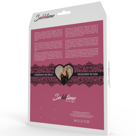 SUBBLIME - КОМПЛЕКТ ОТ ДВЕ ЧАСТТА ДАНТЕЛЕНО ТОП И БИКИНИ S/M