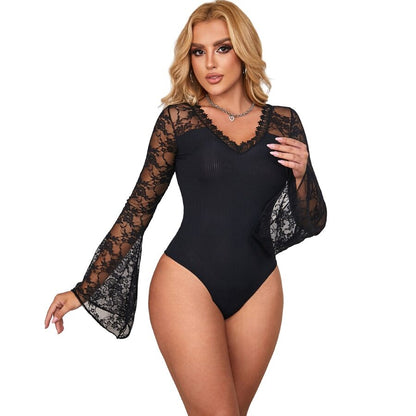 SUBBLIME - TEDDY FLORAL PATTERN LONG SLEEVE S/M - My naughty haven #
