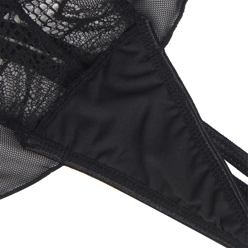 SUBBLIME - TEDDY HALTER NECK BARE BACK LACE BLACK S/M - My naughty haven #