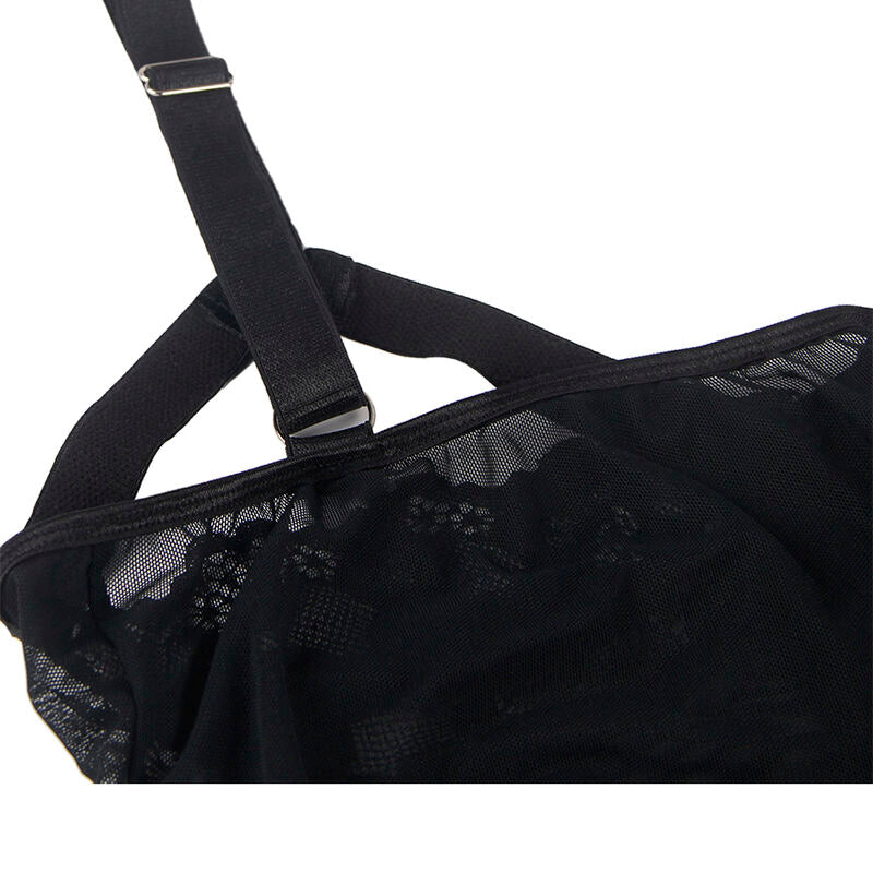 SUBBLIME - TEDDY WITH GARTER STRAP DETAIL CHEST BLACK S/M - My naughty haven #