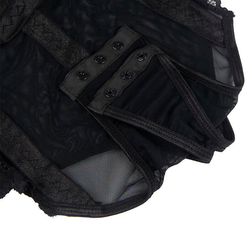 SUBBLIME - TEDDY WITH GARTER STRAP DETAIL CHEST BLACK S/M - My naughty haven #