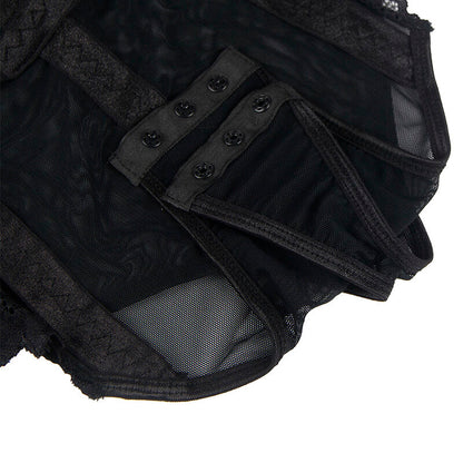 SUBBLIME - TEDDY WITH GARTER STRAP DETAIL CHEST BLACK S/M - My naughty haven #