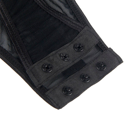 SUBBLIME - TEDDY WITH GARTER STRAP DETAIL CHEST BLACK S/M - My naughty haven #