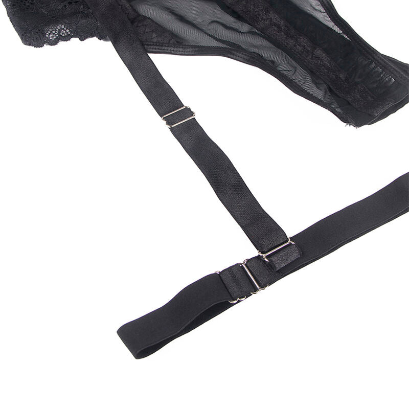 SUBBLIME - TEDDY WITH GARTER STRAP DETAIL CHEST BLACK S/M - My naughty haven #
