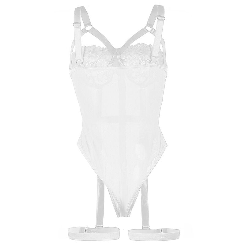 SUBBLIME - TEDDY WITH GARTER STRAP DETAIL CHEST WHITE S/M - My naughty haven #