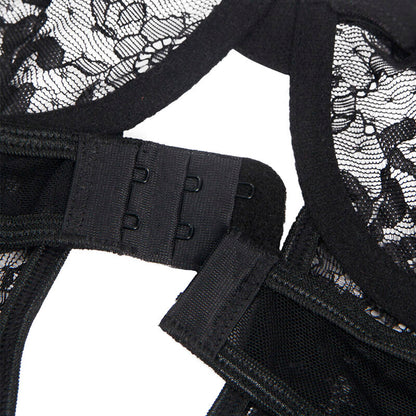 SUBBLIME - TEDDY WITH GARTER WITH LACE DETAIL AND STRIPS BLACK S/M - My naughty haven #