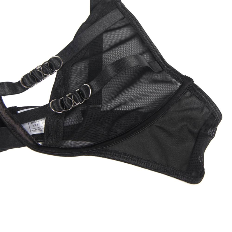 SUBBLIME - TWO PIECE SET OF TRANSPARENCY BRA AND S/M STRIPS - My naughty haven #