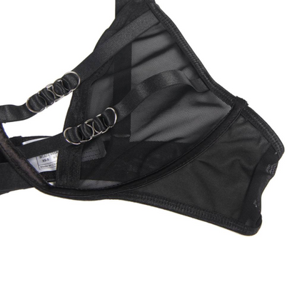 SUBBLIME - TWO PIECE SET OF TRANSPARENCY BRA AND S/M STRIPS - My naughty haven #