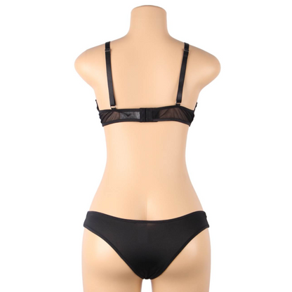 SUBBLIME - TWO PIECE SET OF TRANSPARENCY BRA AND S/M STRIPS - My naughty haven #