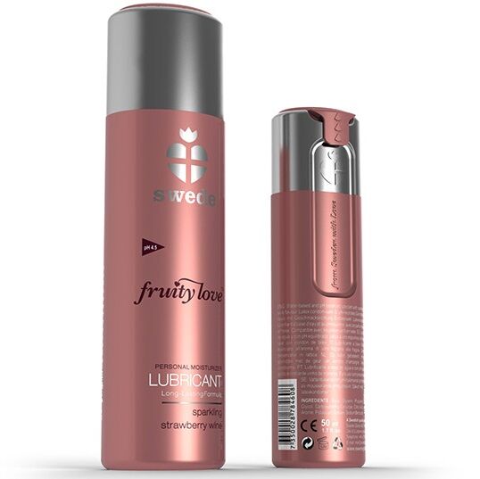 SWEDE - FRUITY LOVE LUBRICANT SPARKLING STRAWBERRY WINE 100 ML - My naughty haven #