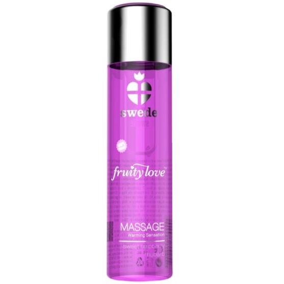 SWEDE - FRUITY LOVE WARMING EFFECT MASSAGE OIL PINK RASPBERRY AND RHUBARB 60 ML - My naughty haven #