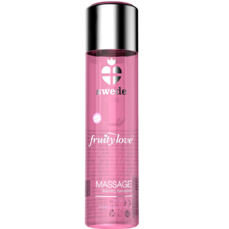 SWEDE - FRUITY LOVE WARMING EFFECT MASSAGE OIL SPARKLING STRAWBERRY WINE 120 ML - My naughty haven #