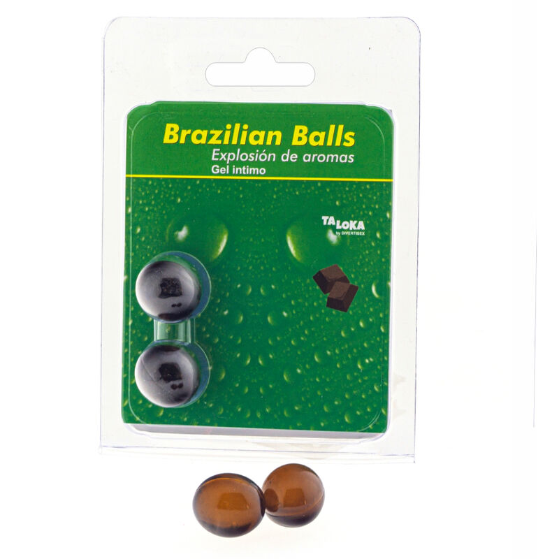 TALOKA - 2 BRAZILIAN BALLS CHOCOLATE INTIMATE GEL - My naughty haven #