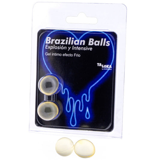 TALOKA - 2 BRAZILIAN BALLS COLD & VIBRATION EFFECT EXCITING GEL - My naughty haven #