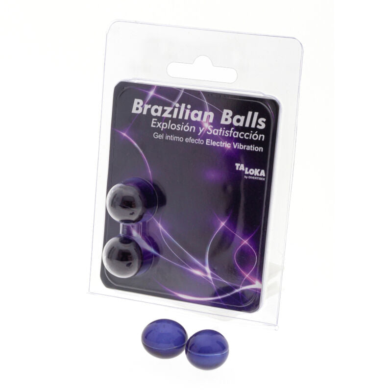TALOKA - 2 BRAZILIAN BALLS ELECTRIC VIBRATING EFFECT EXCITING GEL - My naughty haven #