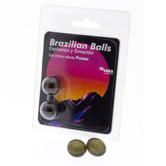 TALOKA - 2 BRAZILIAN BALLS POWER EFFECT EXCITING GEL - My naughty haven #