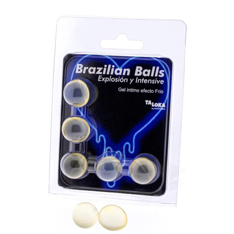 TALOKA - 5 BRAZILIAN BALLS COLD & VIBRATION EFFECT EXCITING GEL - My naughty haven #