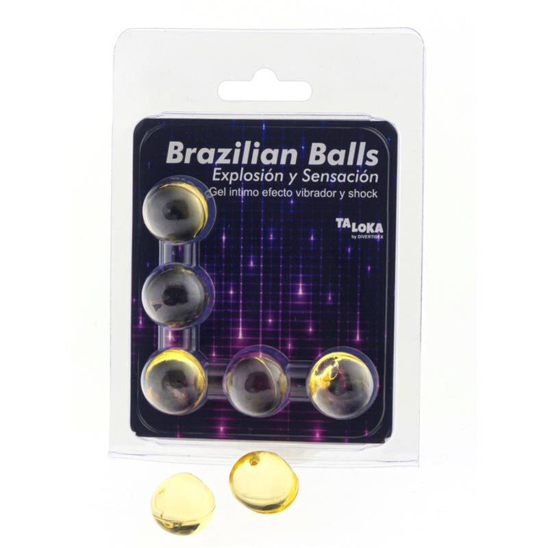 TALOKA - 5 BRAZILIAN BALLS VIBRATING & SHOCK EFFECT EXCITING GEL - My naughty haven #