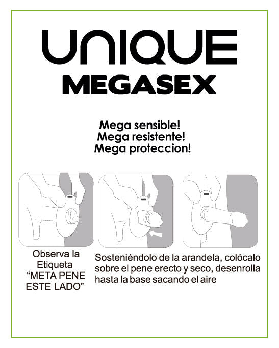 UNIQ - MEGASEX LATEX FREE SENSITIVE CONDOMS 3 UNITS - My naughty haven #