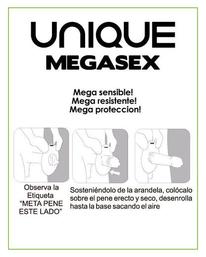 UNIQ - MEGASEX LATEX FREE SENSITIVE CONDOMS 3 UNITS - My naughty haven #