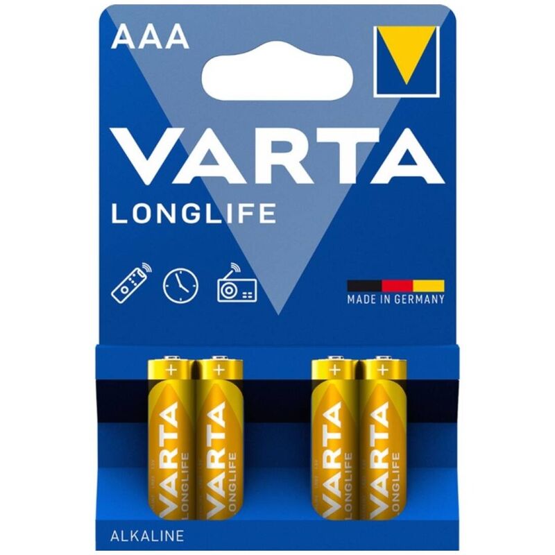 VARTA - LONGLIFE ALKALINE AAA BATTERY LR03 BLISTER*4 - My naughty haven #