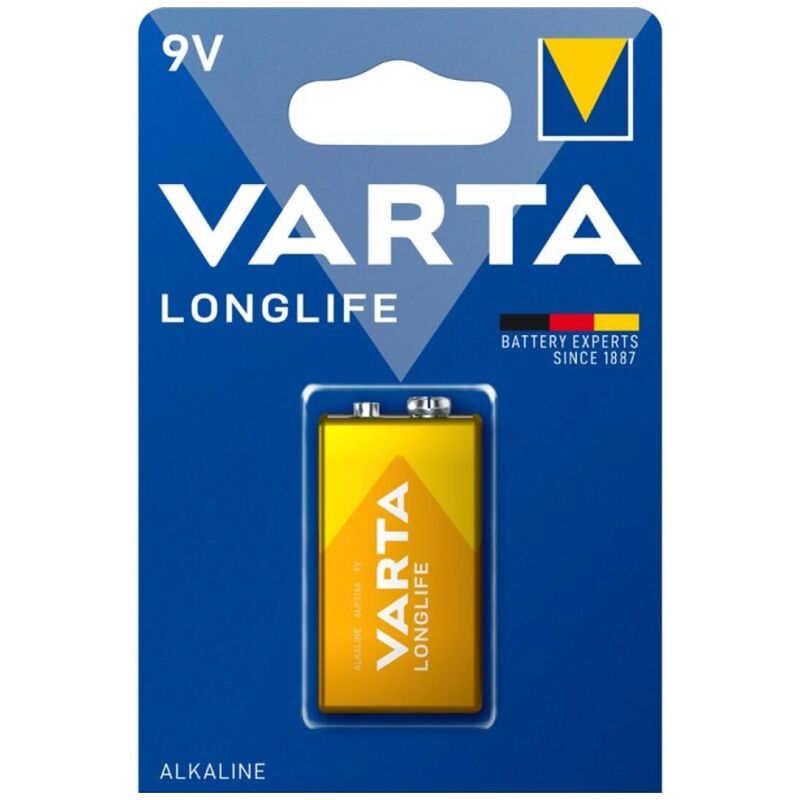 VARTA - LONGLIFE ALKALINE BATTERY 9V LR61 BLISTER*1 - My naughty haven #