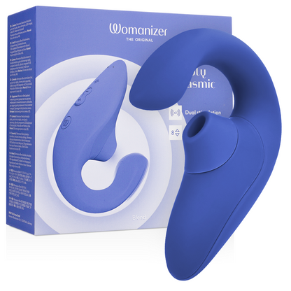 WOMANIZER - BLEND RABBIT VIBRATOR STIMULATOR VIBRANT BLUE - My naughty haven #