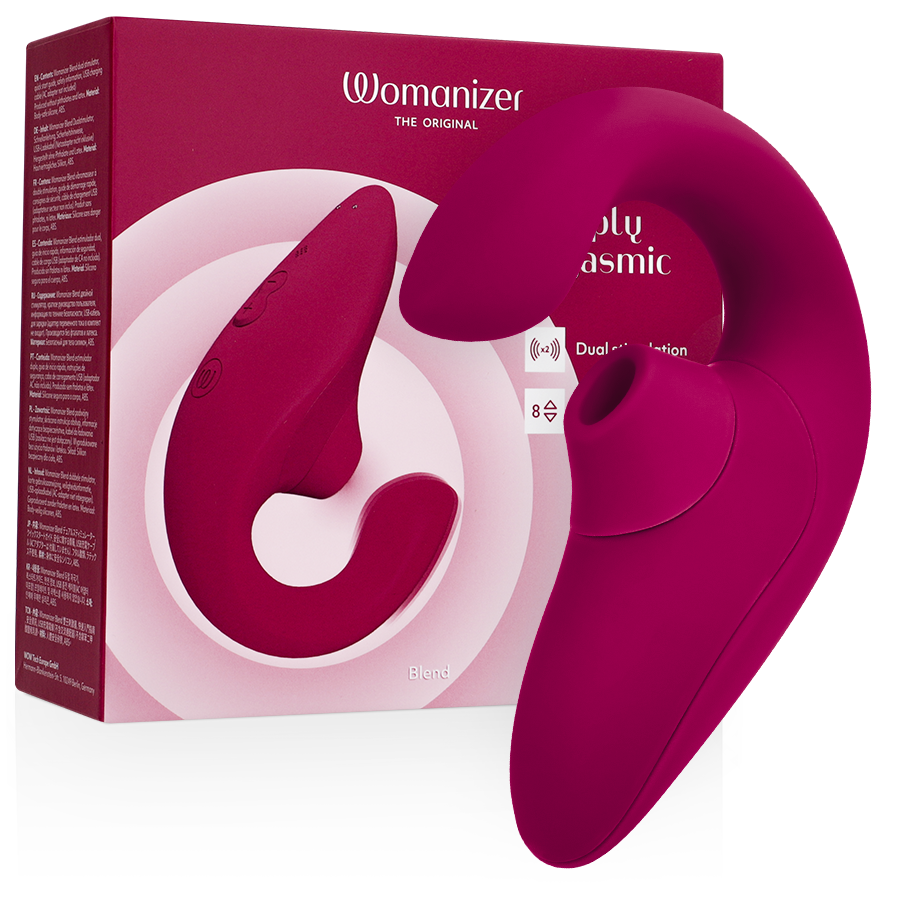 WOMANIZER - BLEND RABBIT VIBRATOR STIMULATOR VIBRANT PINK - My naughty haven #