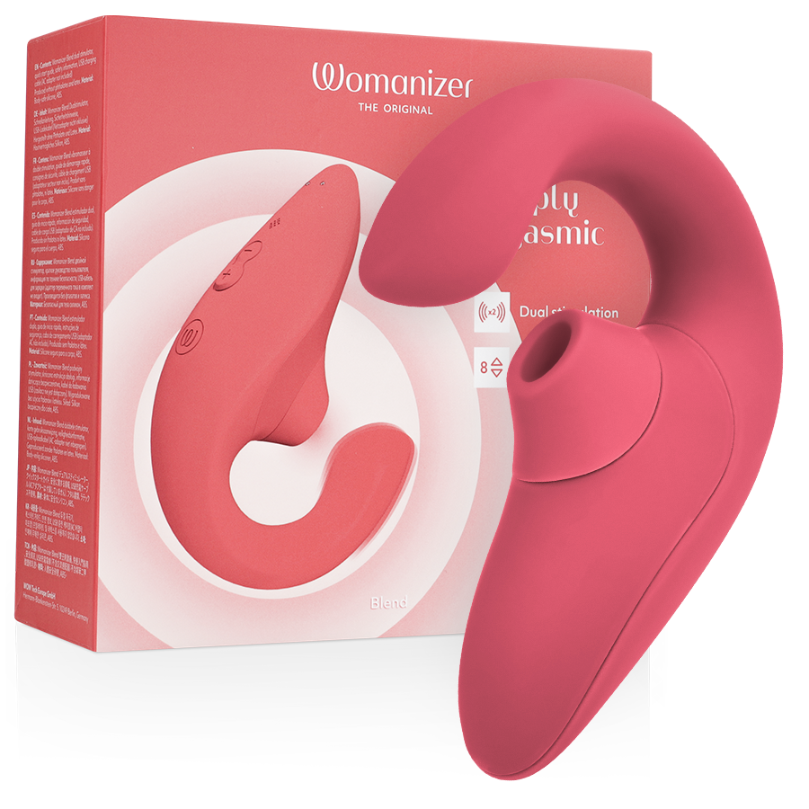 WOMANIZER - BLEND RABBIT VIBRATOR STIMULATOR VIBRANT ROSE - My naughty haven #