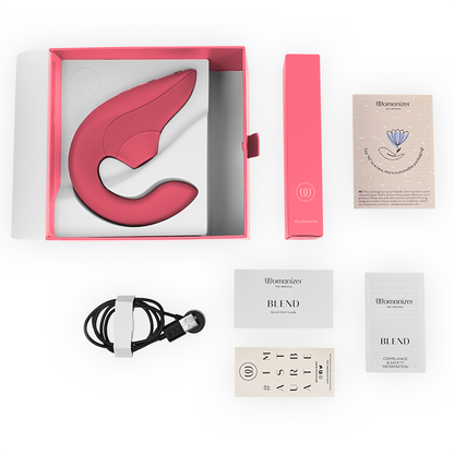 WOMANIZER - BLEND RABBIT VIBRATOR STIMULATOR VIBRANT ROSE - My naughty haven #