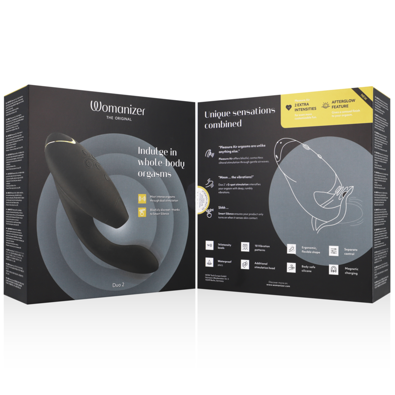 WOMANIZER - DUO 2 STIMULATOR BLACK - My naughty haven #