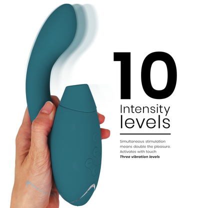 WOMANIZER - DUO 2 STIMULATOR BLUE PETROL - My naughty haven #