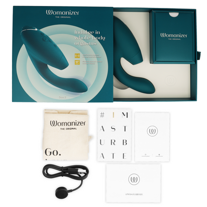WOMANIZER - DUO 2 STIMULATOR BLUE PETROL - My naughty haven #