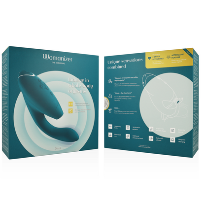 WOMANIZER - DUO 2 STIMULATOR BLUE PETROL - My naughty haven #