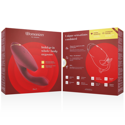 WOMANIZER - DUO 2 STIMULATOR BORDEAUX - My naughty haven #