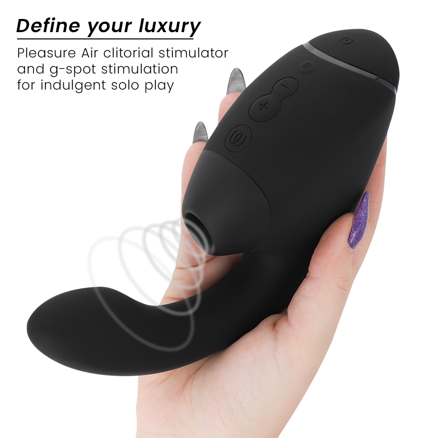 WOMANIZER - DUO NEXT DUAL CLITORAL & G-SPOT STIMULATOR BLACK - My naughty haven #