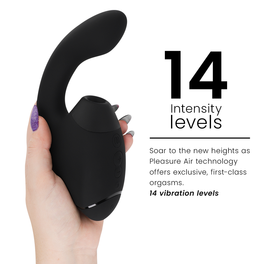 WOMANIZER - DUO NEXT DUAL CLITORAL & G-SPOT STIMULATOR BLACK - My naughty haven #