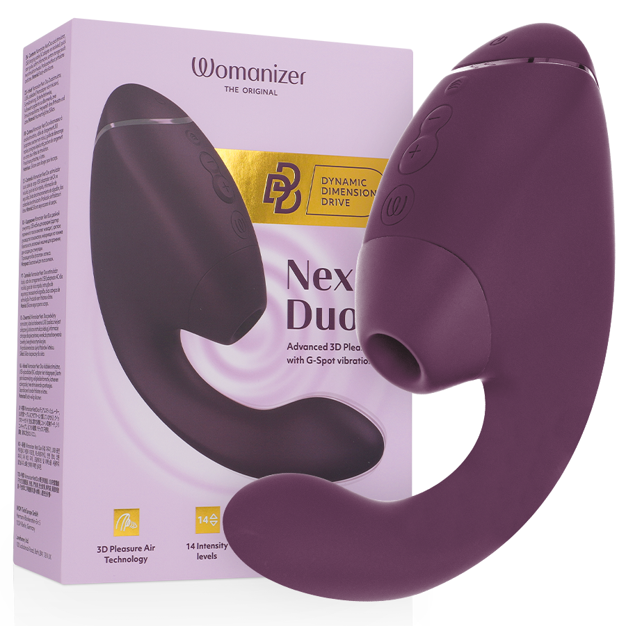 WOMANIZER - DUO NEXT DUAL CLITORAL & G-SPOT STIMULATOR DARK PURPLE - My naughty haven #
