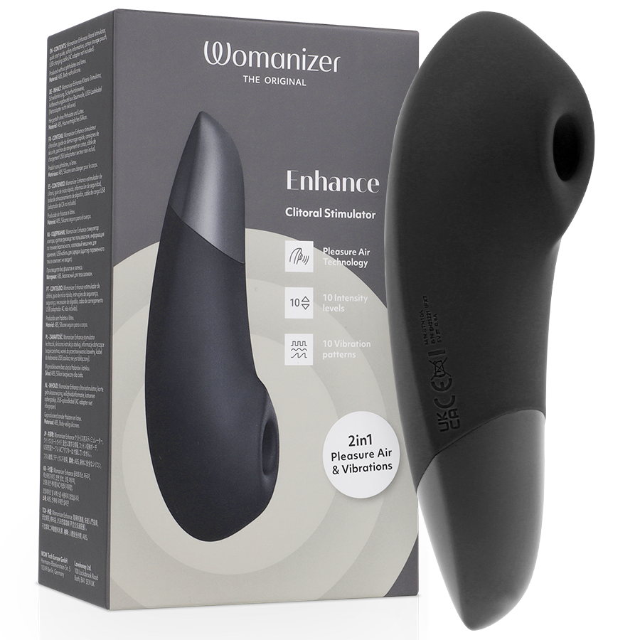 WOMANIZER - ENHANCE CLITORIAL STIMULATOR BLACK - My naughty haven #