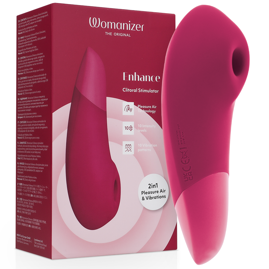 WOMANIZER - ENHANCE CLITORIAL STIMULATOR VIBRANT PINK - My naughty haven #