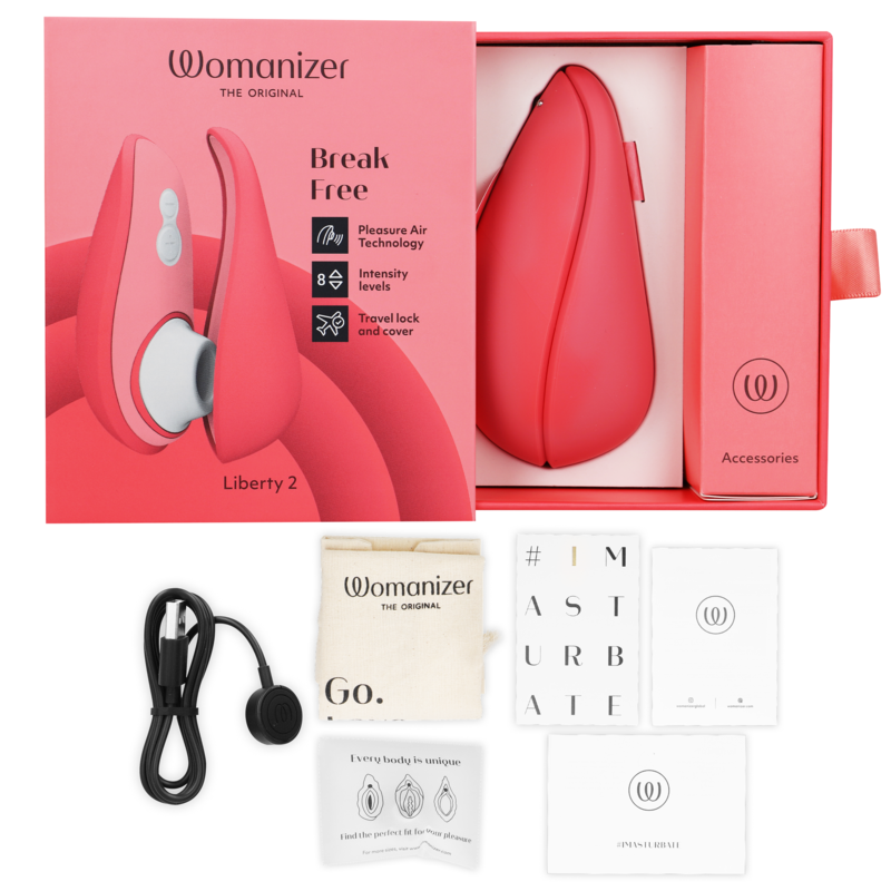 WOMANIZER - LIBERTY 2 CLITORIS STIMULATOR & SUCTION LIGHT GREEN - My naughty haven #