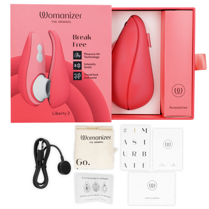WOMANIZER - LIBERTY 2 CLITORIS STIMULATOR & SUCTION LIGHT GREEN - My naughty haven #