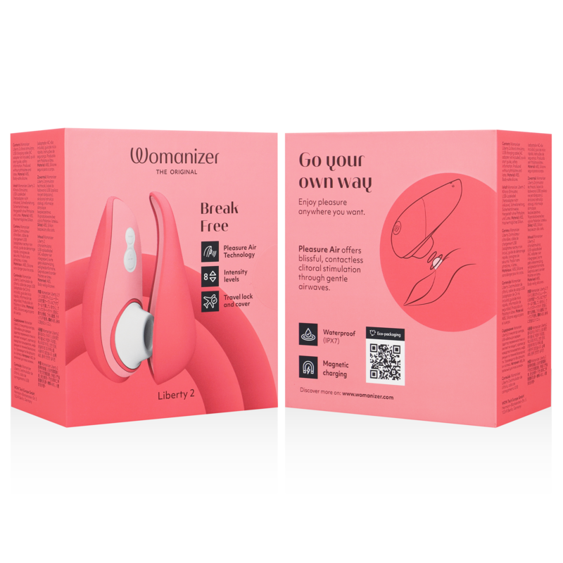 WOMANIZER - LIBERTY 2 CLITORIS STIMULATOR & SUCTION LIGHT GREEN - My naughty haven #