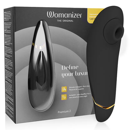 WOMANIZER - PREMIUM 2 CLITORAL STIMULATOR BLACK - My naughty haven #