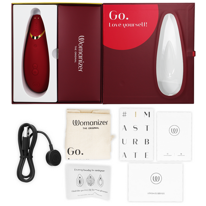 WOMANIZER - PREMIUM 2 CLITORAL STIMULATOR BORDEAUX - My naughty haven #