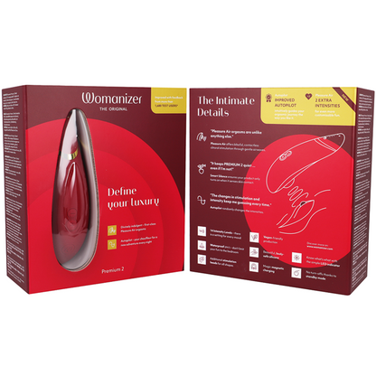 WOMANIZER - PREMIUM 2 CLITORAL STIMULATOR BORDEAUX - My naughty haven #